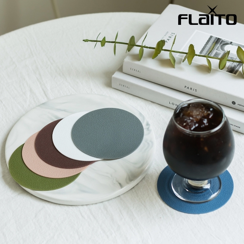 플라이토 실리콘 엠보싱  원형 컵받침 10cm  JS-L71